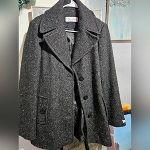 Calvin Klein Wool Peacoat Dark Gray